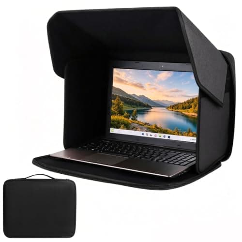 Laptop Sun Shade, Black Sunshade Fits 15-16in Laptops
