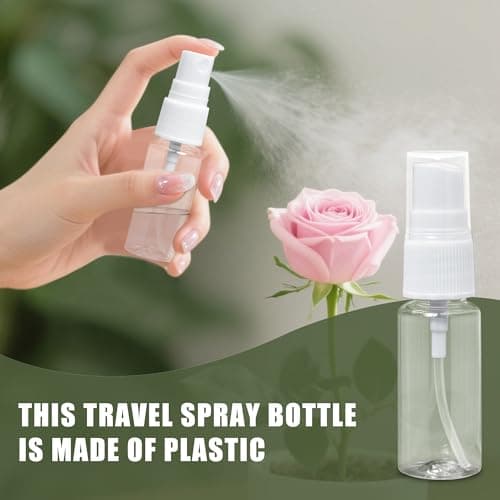 Siqian 20ml Spray Bottle, 2 PCS Travel Bottle Mini Small Bottles Transparent Fine Mist Sprayer Plastic Empty Refillable Atomiser with Flip Caps Holiday (SQ-TMPWP01-CR02-CX) — view 3