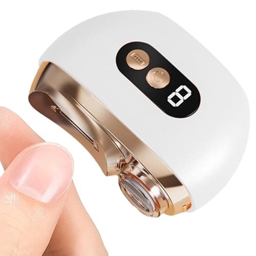 Electric Fingernail Clipper LED Light Up with Scraps Collector