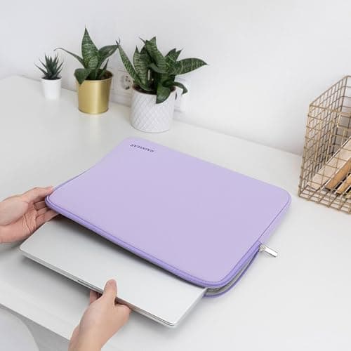 RAINYEAR 15.6 Inch Laptop Sleeve Carrying Bag, Purple — view 4