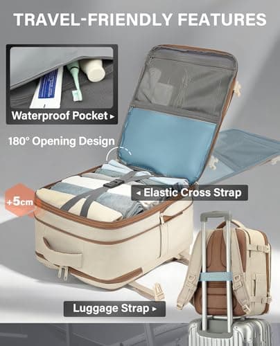 VANKEV 40x30x20 Expandable Ryanair EasyJet Eurowings Wizz Air Cabin Bag — view 5