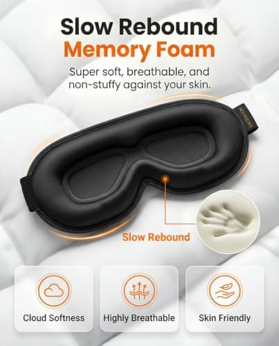 FACEMOON Blackout Eye Mask for Sleeping, Weighted Sleep Mask for Travel — view 6