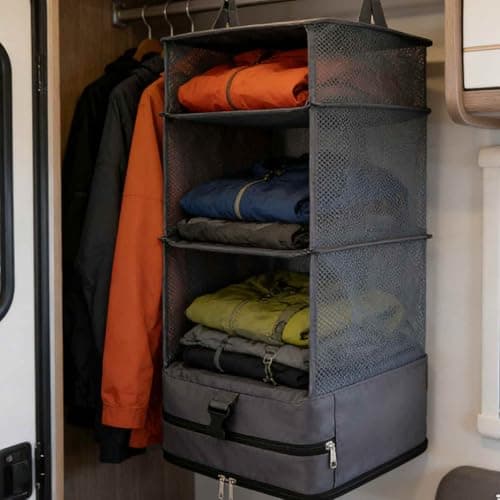 Hanging Packing Cubes, Adjustable Hooks Organizer Foldable Storage — view 6