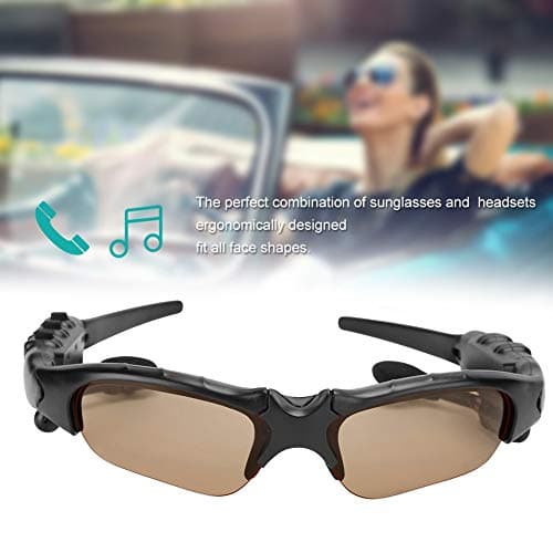 VBESTLIFE Bluetooth Sunglasses, Wireless Music Sunglasses Headsets with Polarized Protection, Unisex Sport Design, for Drive, Travel, Outdoor (Tawny) — view 4