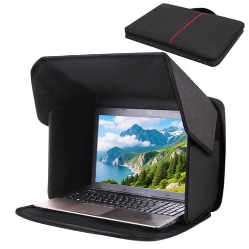 Umllpet Laptop Sun Protection 14 Inch Foldable 2-in-1 Laptop Bag Foldable Waterproof Computer Cover Portable Laptop Bag for Outdoor Work Office Travel (16 Inches)