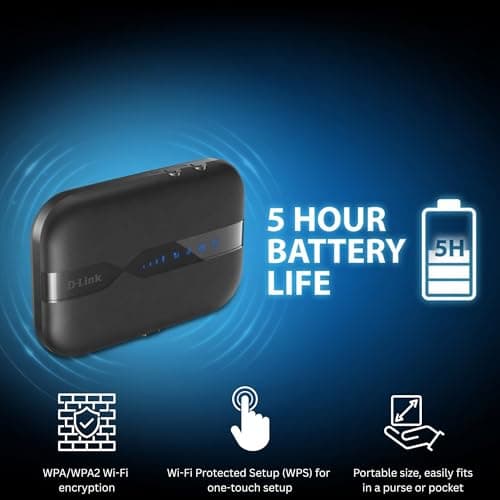 D-Link DWR-932 4G/3G LTE Unlocked Wireless N300 Mobile Broadband Router - Wi-Fi Portable Hotspot, Black — view 5