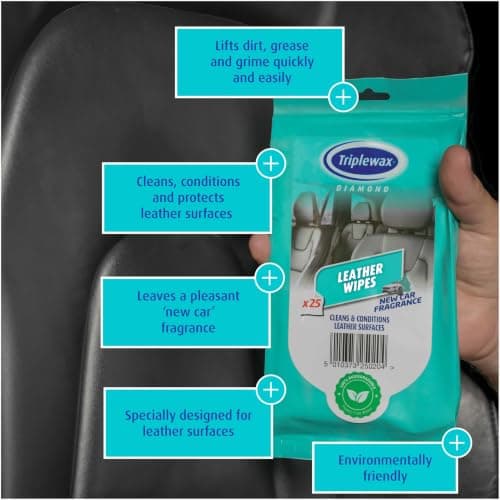 Triplewax Leather Wipes – Cleans & Conditions Leather Seats & Interiors — view 3
