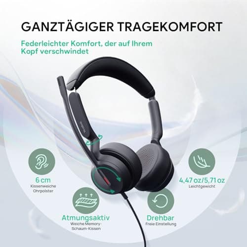 Yealink UH44 Wired USB Headset,Teams Certified,Noise-Canceling Mic,USB-C/A — view 4