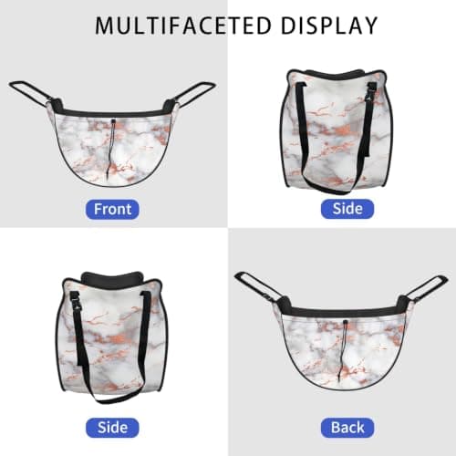 Alliya Rose Gold Marble Car Seat Organizer Miscellaneous Sorting Bag Seat Backrest Bag — view 2