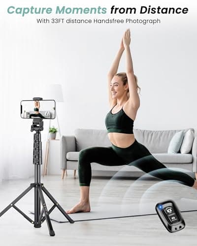 Victiv 77.5" Tall Tripod for iPhone, Overhead Phone Tripod with Gooseneck — view 4