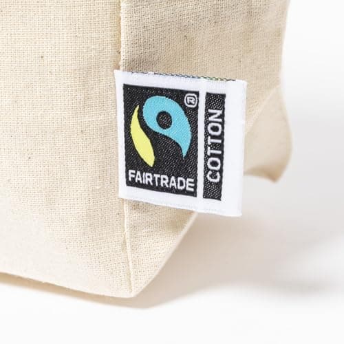 Fairtrade Certified Organic Cotton Toiletry Bag, 180 g/m², 20.5 x 14 x 7.5 cm, Fairtrade Certified, brown, Toiletry Bag — view 3
