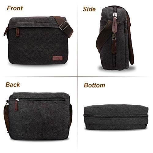 Messenger Bag 13.3 Inch Canvas Crossbody Shoulder Laptop Satchel For Men — view 4