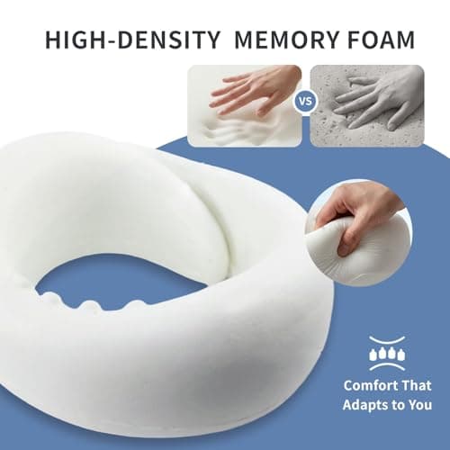 Cilnos Travel Pillow with Light Blocking Hood, Memory Foam Neck Pillow with 360° Ergonomic Support, Hooded Flight Pillow for Plane, Car & Home, Travel Neck Pillow for Adults & Kids (Dark Gray) — view 4