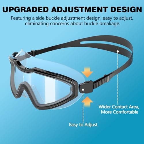 COOLOO Swimming Goggles for Adult, Wide View No Leaking Swim Goggles — view 4
