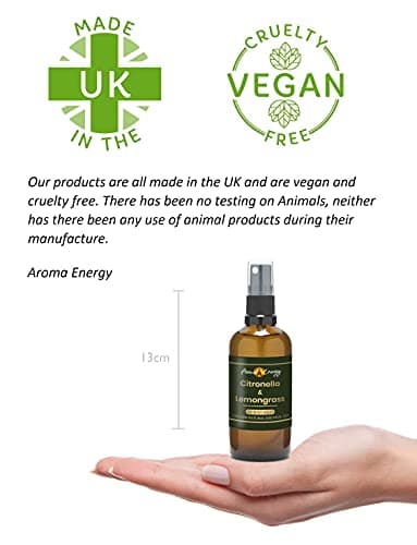 Citronella & Lemongrass Oil Body Spray – 100ml - Natural essential oils, skin care friendly — view 2
