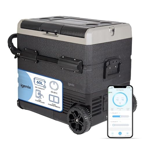 Igenix 60L Portable Basket Fridge Freezer, Black