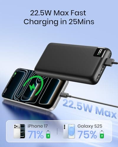 A ADDTOP Power Bank 20000 mAh - 22.5 W Quick Charge Function Small Power Bank - Battery Pack External Mobile Phone Batteries with USB C Portable Charger with 4 Outputs for Phone Tablet — view 2