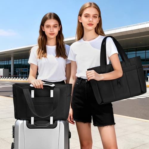 Jokureao Tote Bag for Women, Large Capacity Tote Bag, Stylish and Water-Resistant, Shoulder Handbag with Laptop Compartments for Work, Travel & School, Travel Tote Bags with Zipper Closure — view 6