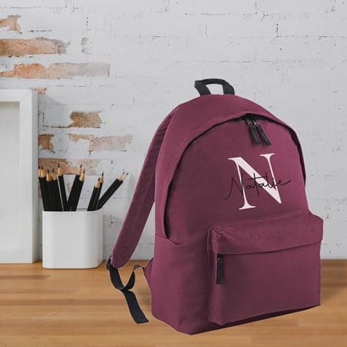 Print Maniacs Personalised Backpack for Kids Back to School 18 Litres Rucksack with Name Ideal for Boys, Girls, Toddlers,and Primary School Students Perfect School Bag Burgundy — view 6