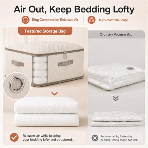 Space Saving Self Packing Cubes,Expandable Organizer Bags For Comforters — view 4
