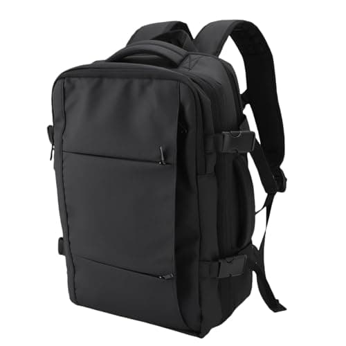 Jeffergarden Vacuum Compression Backpack, Oxford Cloth Travel Backpack with Pump and TSA Lock, Expandable Large Capacity with USB Charging Port for Business Trips Weekend Travel — view 4
