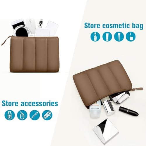 TECOOL Puffy 13 13.3 Inch Laptop Sleeve Macbook Neo Air Case,Brown — view 5