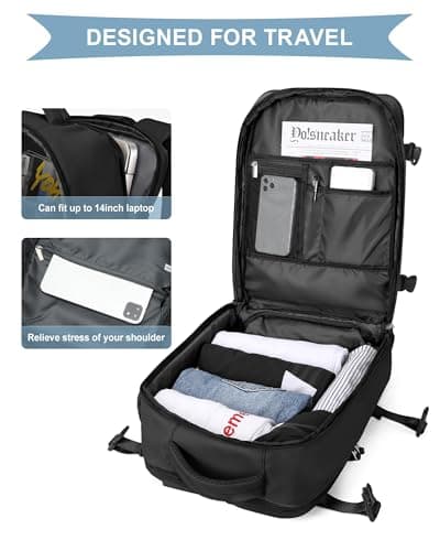 SZLX New Ryanair Cabin Size Bag 40x30x20 Backpack Wizz air Ryanair Cabin Bags Underseat Carry-ons Easyjet Travel Backpack Cabin Size Women Men Hand Luggage Travel Ruscksack with Shoe Compartment — view 6