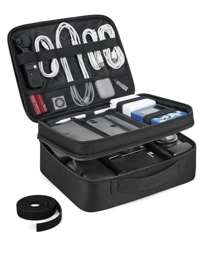 bagsmart XL 2-Layer Electronics Cable Organiser Travel Tech Accessories Bag