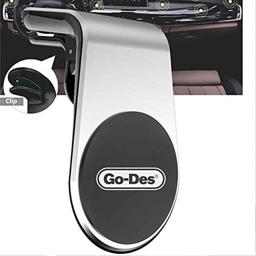 IWIO Car Phone Holder Magnetic Air Vent Phone Clip Mobile/Cell phones compatible with Micromax Canvas Infinity Pro - SILVER — view 5