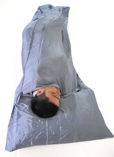 Marycrafts 100% Pure Mulberry Silk Single Sleeping Bag Liner Travel Sheet 83"x33" Silver — view 6