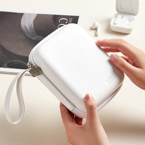 Linpr Portable Charger Case, Tech Electronic Organizer Bag, White, L — view 6