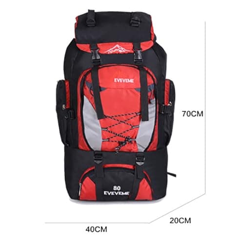 Hiking Backpack 90L Rucksack for Men & Women Waterproof Travelling Large Trekking Bags Outdoor Daypack Hiking BackpackLightweight with Waist Strap Durable Camping Backpack for Outdoor Adventures — view 6