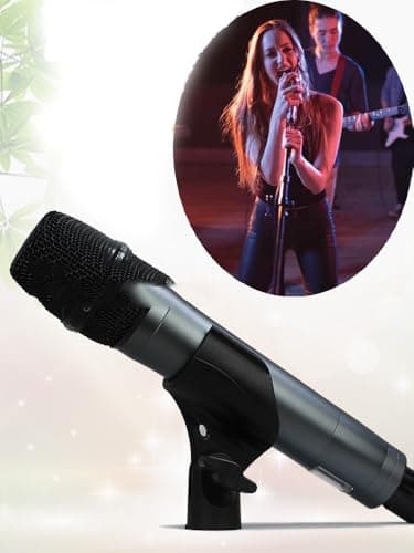 2 Pcs Adjustable Microphone Clip Holder for Mic Stand, Universal Mic Clamp with 5/8" to 3/8" Screw Adapter,for Concert Party Performance — view 3