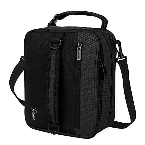 Kato Tirrinia Expandable Insulated Lunch Bag, 10L Lunch Cooler Bag with Shoulder Strap for Men and Women, Leakproof Lunch Box Bag, Suitable for Work School Travel Picnic Camping Beach, Black