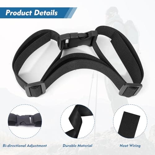 PEAPIN 2 Pairs Adjustable Backpack Chest Strap With Black D-Ring — view 4