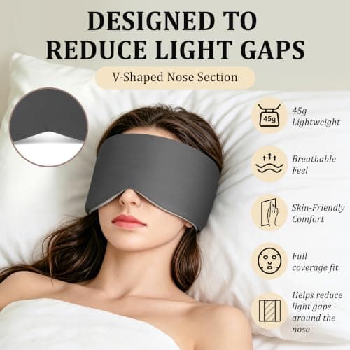 iMaMa Weighted Blackout Sleep Mask, Cooling Eye Mask for Sleep & Travel — view 3