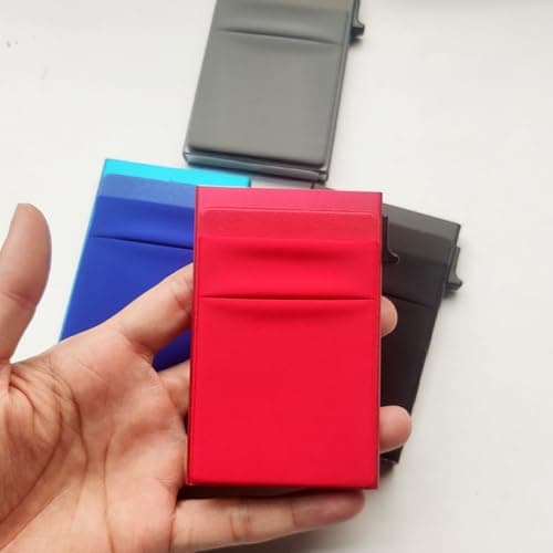 Protected Aluminum Card Organizers with Release Mechanism Easy to Use for Business Travel Essential Aluminum Card Case — view 5