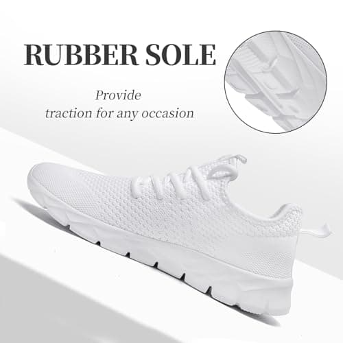 ZGPWZWL Traniers for Womens Lightweight Running Shoes Comfortable Laides Walking Fitness Workout Sneakers White Womens Size UK 6 — view 4