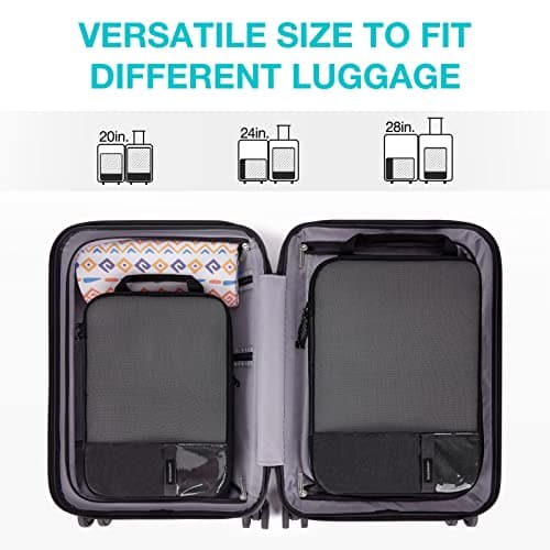 BAGSMART 2pcs Compression Travel Packing Cubes for Suitcases Backpack — view 3