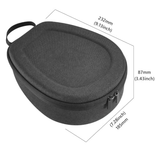 Hamosky Neck Fan Carrying Case Hard EVA Waterproof Storage Bag, Black — view 2