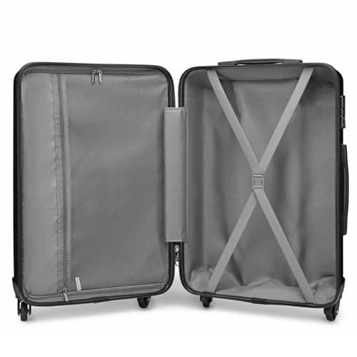 Kono Cabin Suitcase Hard Shell,ABS+PC Hand Luggage Trolley,Black — view 6