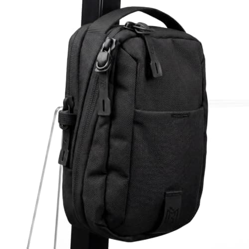 Magnetic Bag Company - Black Crossbody Bag Sling Chest Bag for Men and Women | Magnetic Gym Bag for Gym, Travel, Work, and Sports | Keep Your Items Off the Dirty Gym Floor with Magnetic Attachment,
