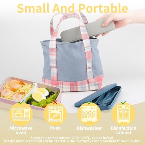 4 Pcs Camping Cutlery Set with Case, Reusable Travel Spoon Knife Fork — view 4