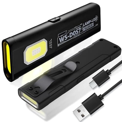 Slim EDC Flashlight, Mini Rechargeable Pocket Torch with USB-C Charging