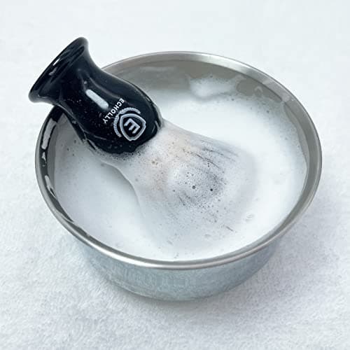 Luxury Mens Shaving Brush by Echolly-NO Shedding Bristle Shaving Brushes for Men-Vegan Lather Shave Brush-Luxury Fast Beard Brush-Perfect Gifts for Men,Boyfriends,Fathers — view 6