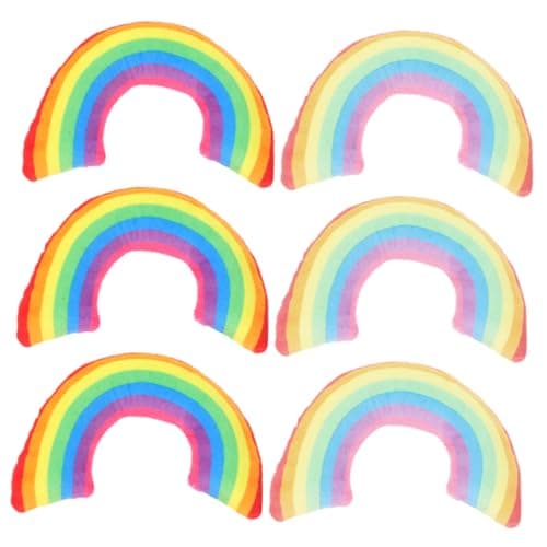 POPETPOP 6 Pack U Shaped Cat Bed Pillow with Built-in Catnip, Polyester and Pp Cotton, Neck Support for Indoor Cats, Pet Sleeping Area Comfort