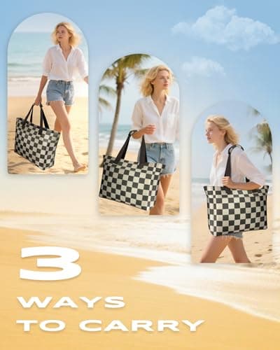EOIWUY Large Beach Bag, 35L Waterproof Sandproof Beach Bags for Women Men — view 6