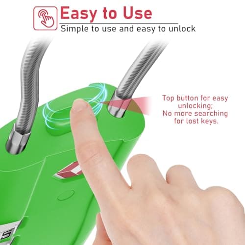 NAGE TSA Approved Luggage Locks, Suitcase Lock with 3-Digit (Green, 2P) — view 4