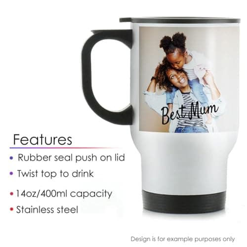 EKAM Personalised Travel Mug for Best Friend or Sister - 14oz Stainless Steel Insulated Travel Tea/Coffee Mug Heartfelt Message & Outfit Choices Best Friendship Gift for BFF Birthday Her, Christmas — view 6