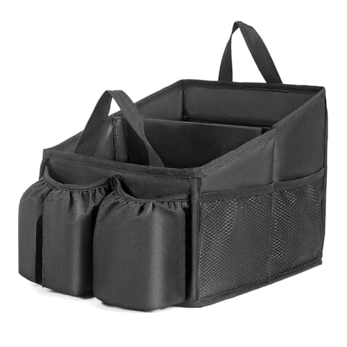 Gsrhzd Car Seat Organiser, Cup Holders, Tissue Box, Multiple Mesh Pockets — view 2